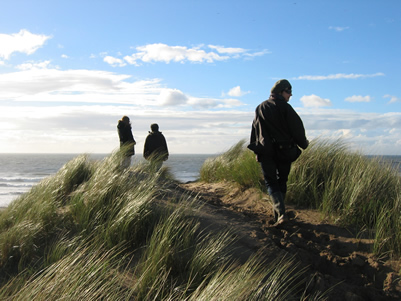 Walking in the dunes at Croyde Bay