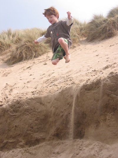 dune jumping in Croyde